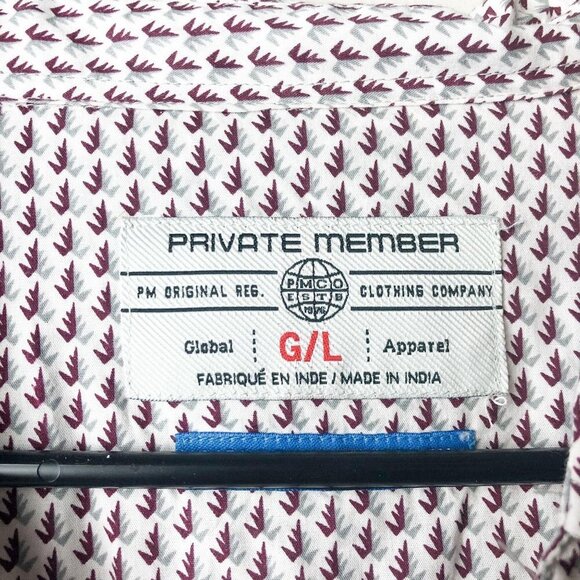 Private Member Printed Button Down Polo - Picture 3 of 8